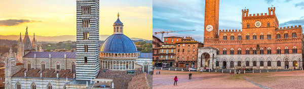 Piazza del Campo e Duomo di Siena
